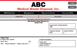 The Genesis 2 emanifest system for regulated medical waste disposal provides all the reports needed to better serve your customers including bill of ladens, supply orders and tracking reports.